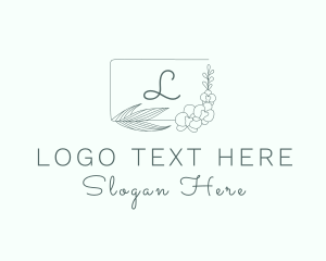 Essential Oil - Floral Nature Frame logo design