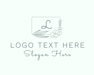 Letter - Floral Nature Frame logo design