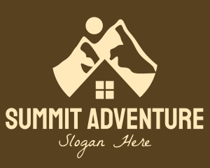 Climbing - Mountain House Chalet logo design