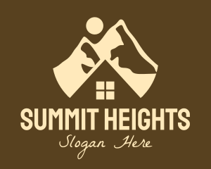 Climbing - Mountain House Chalet logo design