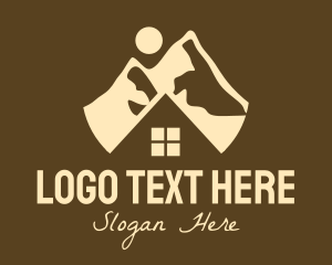 Lodge - Mountain House Chalet logo design