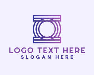 Modern Digital Letter O Logo