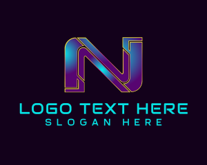 Twitch - Cyber Software Letter N logo design