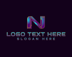 Gamer - Cyber Software Letter N logo design