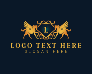 Royal - Pegasus Luxe Expensive logo design