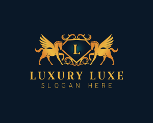 Pegasus Luxe Expensive logo design