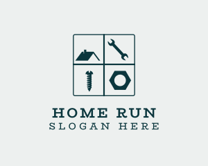 Home Construction Tools logo design