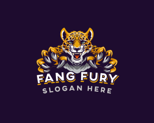 Fangs - Leopard Claw Gaming logo design