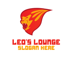 Red Lion Flame logo design