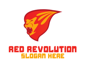 Red Lion Flame logo design