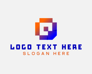 Programming - Pixel Tech Game Developer logo design