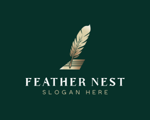 Quill Feather Note logo design