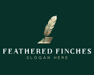 Quill Feather Note logo design