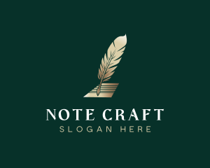 Note - Quill Feather Note logo design