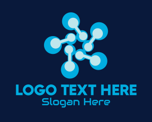 Pharmaceutical - Blue Digital Flower logo design