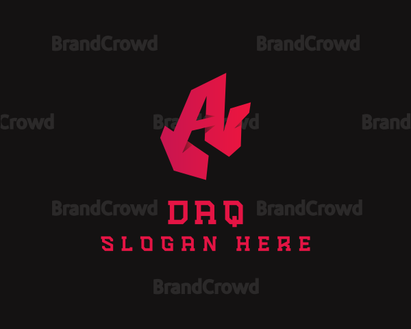 3D Red Graffiti Letter A Logo