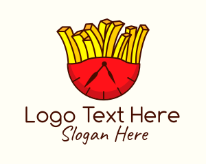 French Fries Clock  Logo