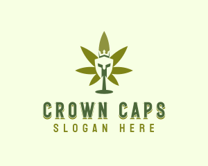 Cannabis Spartan King logo design