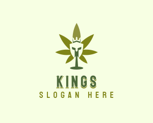 Cannabis Spartan King logo design