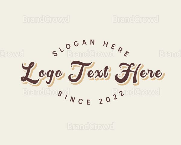 Simple Retro Script Logo