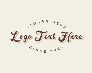 Old School - Simple Retro Script logo design