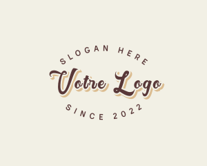 Wordmark - Simple Retro Script logo design