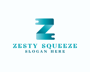 Media Ribbon Letter Z logo design