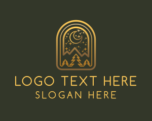 Astrologer - Night Stars Mountain logo design