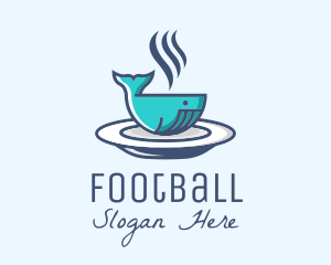 Fish - Whale Cafe Food Bowl logo design