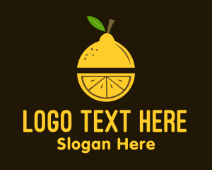 Juice - Lemon Juice Pulp logo design