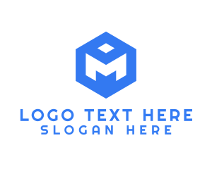 Hexagon - Generic Cube Letter M logo design