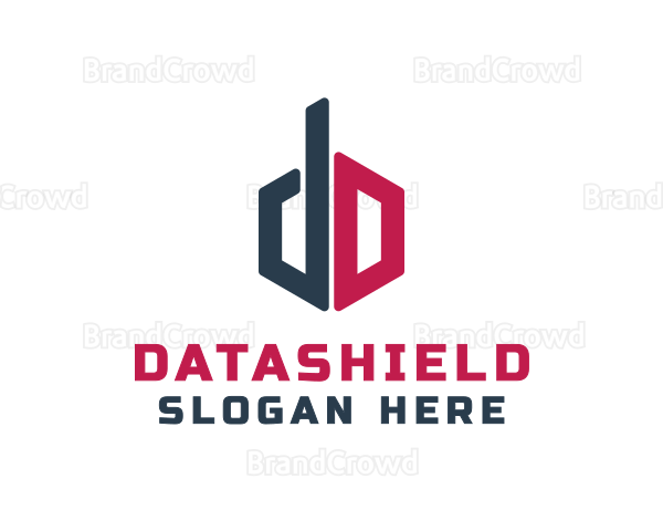 Geometric Letter DD Tech Logo