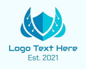 Application - Anti Virus Winged Application logo design