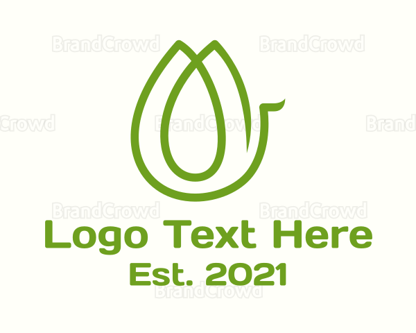 Abstract Leaf Bird Logo