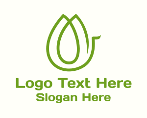 Abstract Leaf Bird Logo