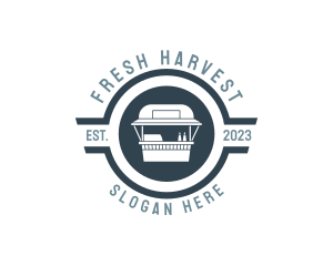 Market - Food Cart Market Trolley logo design