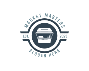 Food Cart Market Trolley logo design