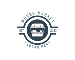 Food Cart Market Trolley logo design