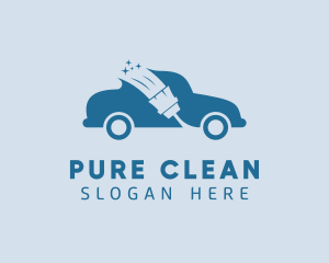 Brush Car Wash Cleaning logo design