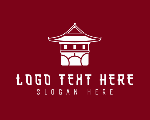 Japanese Architecture Pagoda Structure Logo