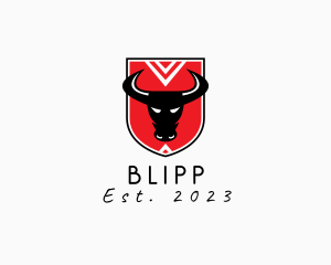Animal - Bull Fight Shield logo design