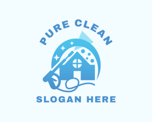 House Cleaning Pressure Washer  logo design