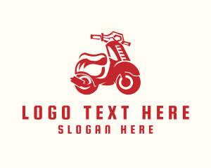 Cafe Racer - Scooter Motorbike Rider logo design