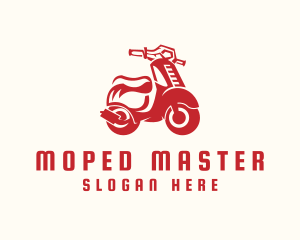 Moped - Scooter Motorbike Rider logo design