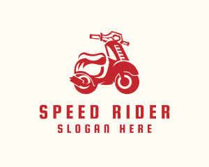 Motorbike - Scooter Motorbike Rider logo design