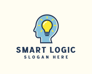 Logic - Engineer Lightbulb Head logo design