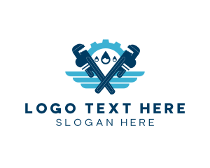 Fossil Fuel - Cog Wrench Plumbing logo design