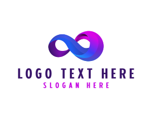 3d - Gradient Infinity Loop logo design