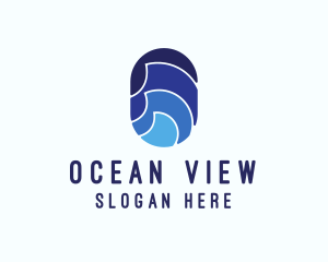 Ocean Waves Surf  logo design