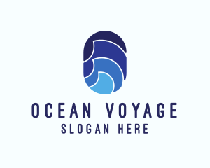 Ocean Waves Surf  logo design